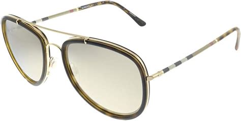 BURBERRY BE 3090Q 10525A Brushed Gold Matte Havana 